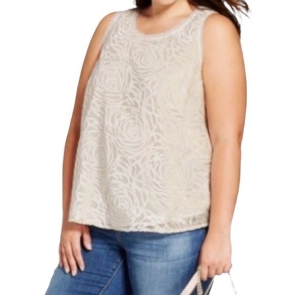 A New Day Velvet Sleeveless Top with Shine - Picture 1 of 8